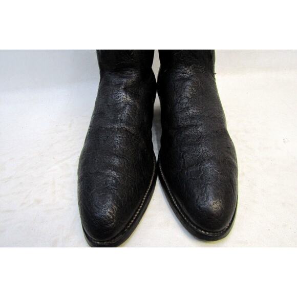 Mens Size 10.5 D Black Leather Western Cowboy Boots main image 10